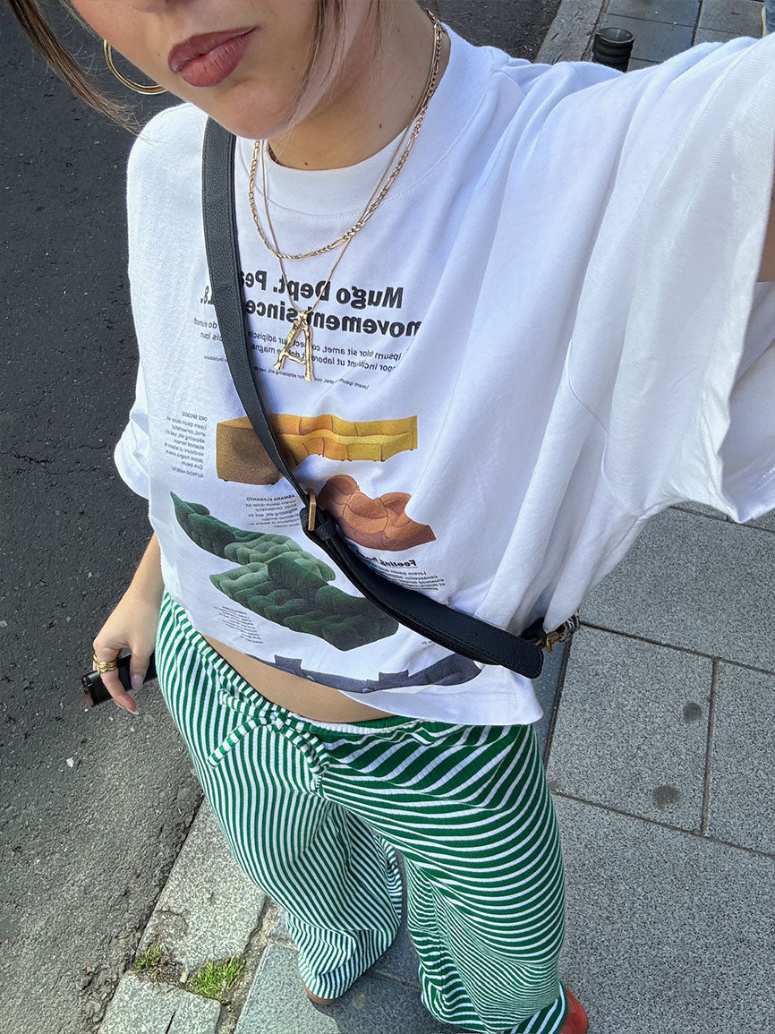 GREEN STRIPPED PANTS