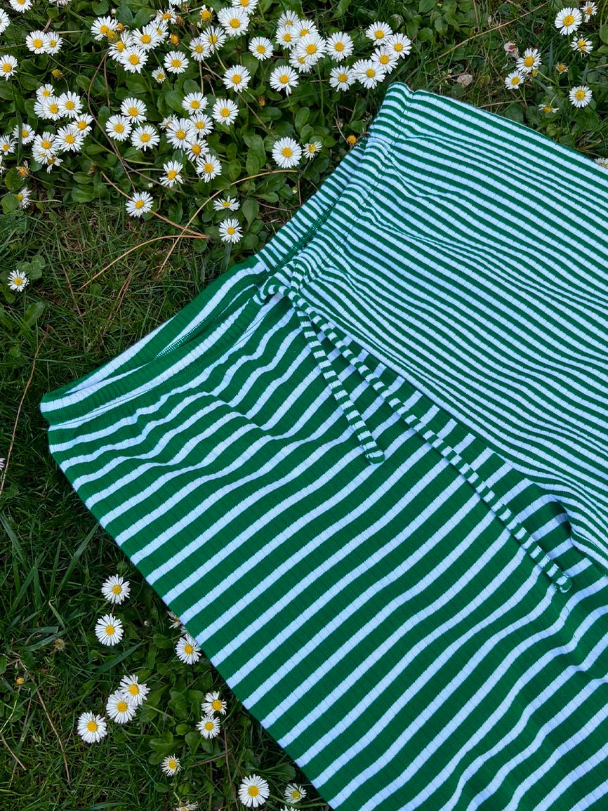 GREEN STRIPPED PANTS