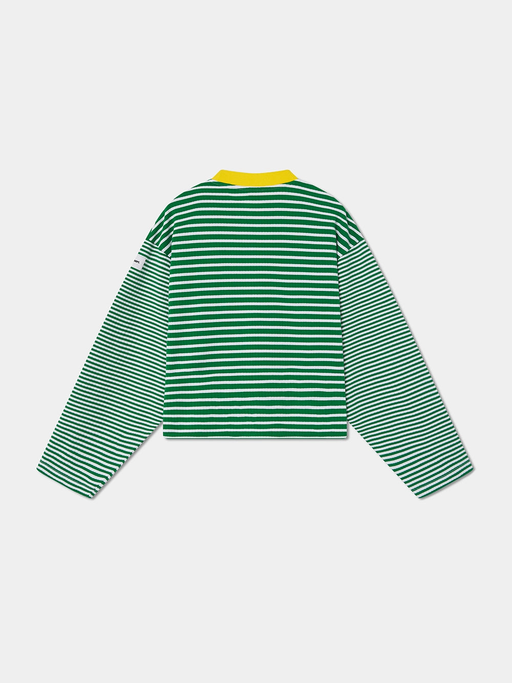 KNIT STRIPED PULLOVER GREEN