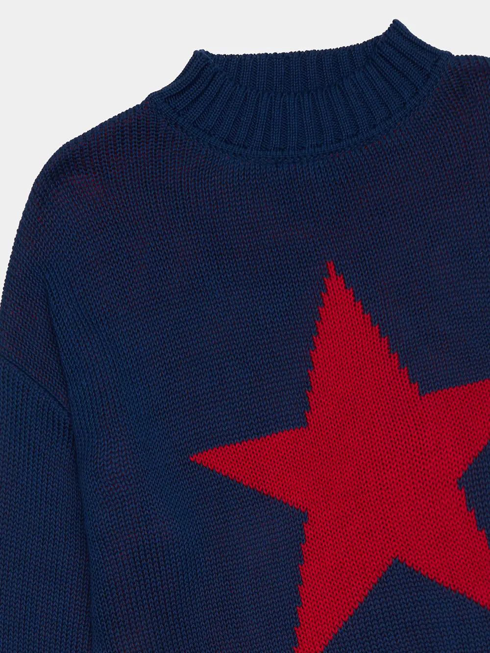 NAVY RED STAR DOUBLE KNIT