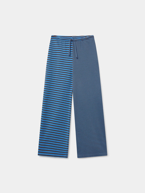 BROWN BLUE STRIPED PANTS