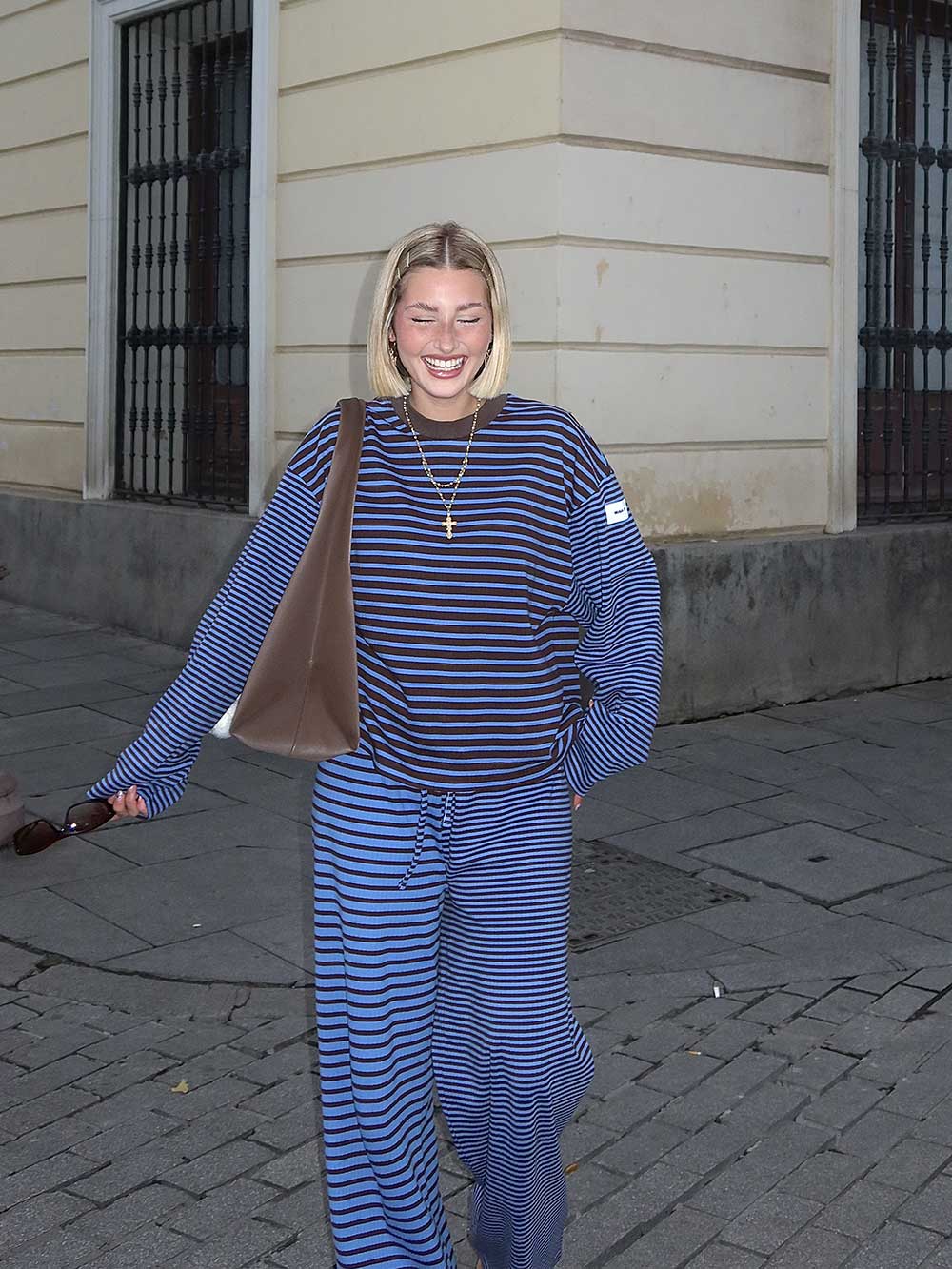 BB KNIT STRIPED PULLOVER