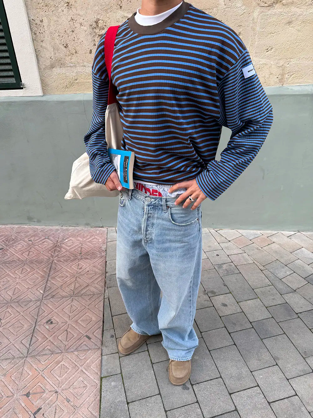 BB KNIT STRIPED PULLOVER