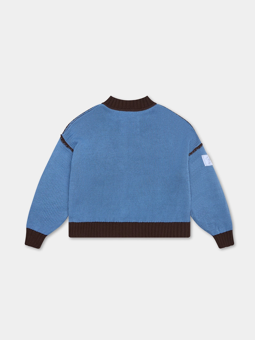 BROWN BLUE STAR DOUBLE KNIT