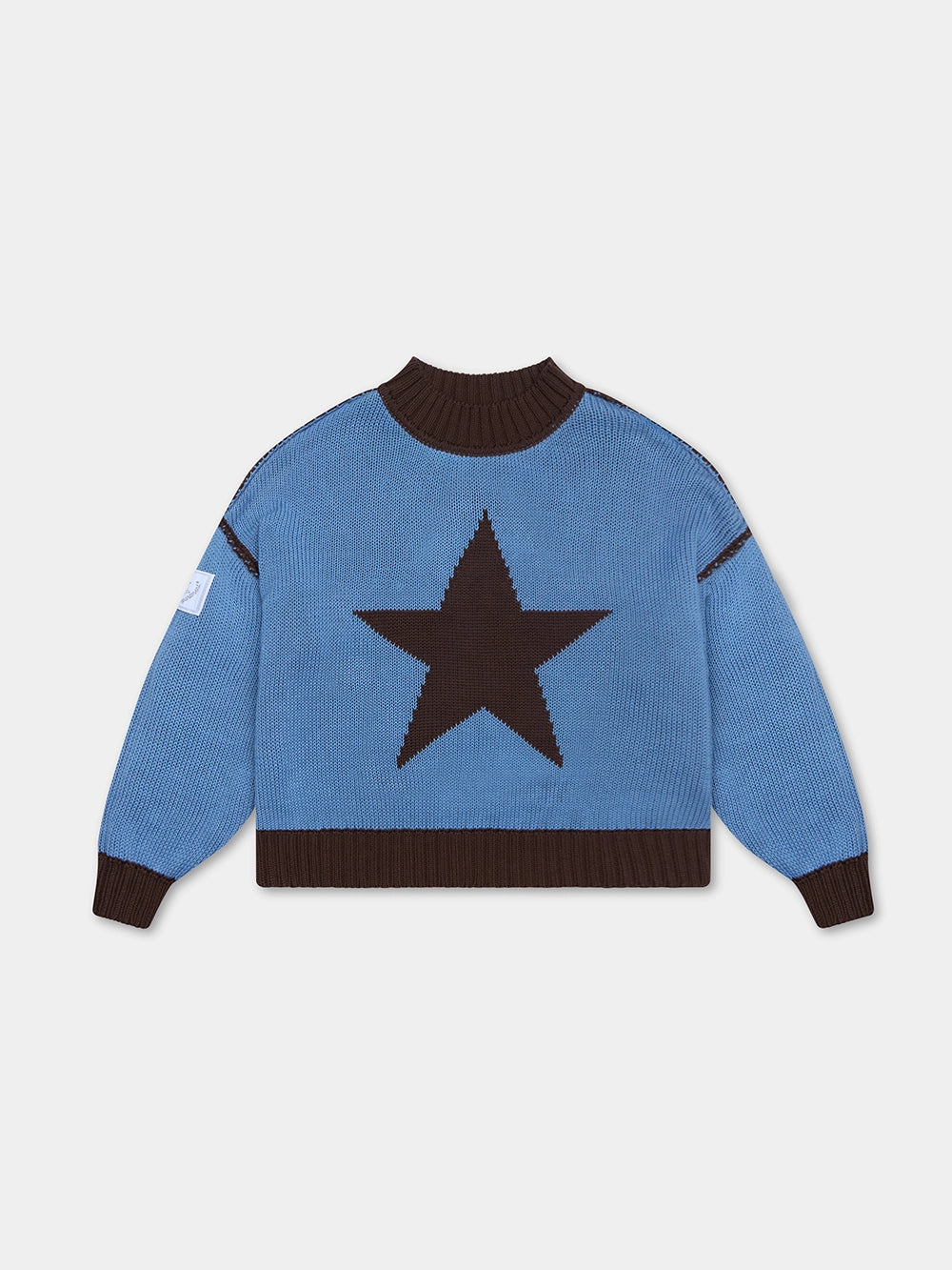 BROWN BLUE STAR DOUBLE KNIT