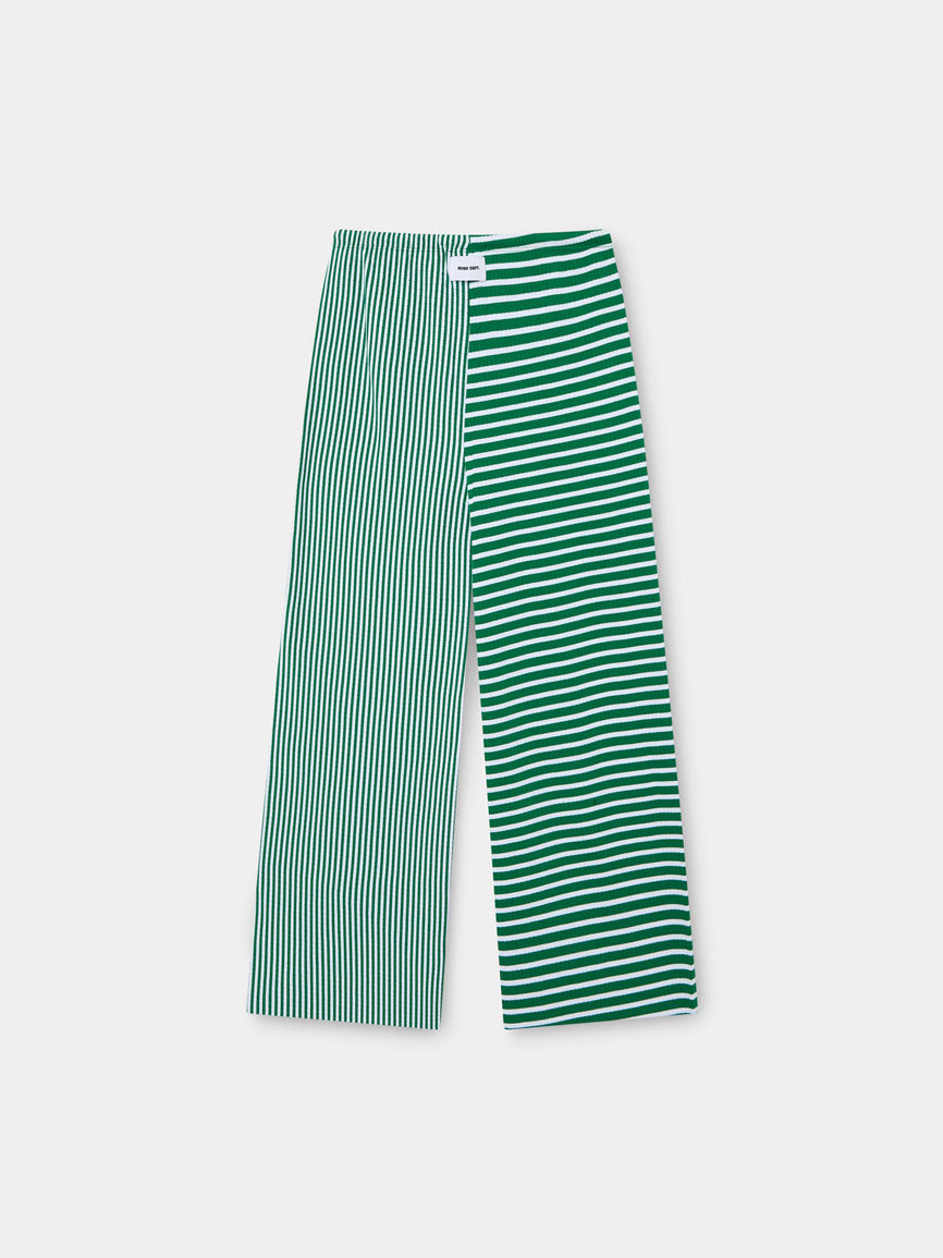 GREEN STRIPPED PANTS