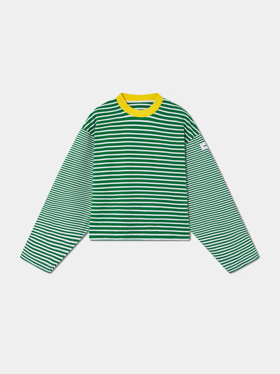 GREEN STRIPED PULLOVER