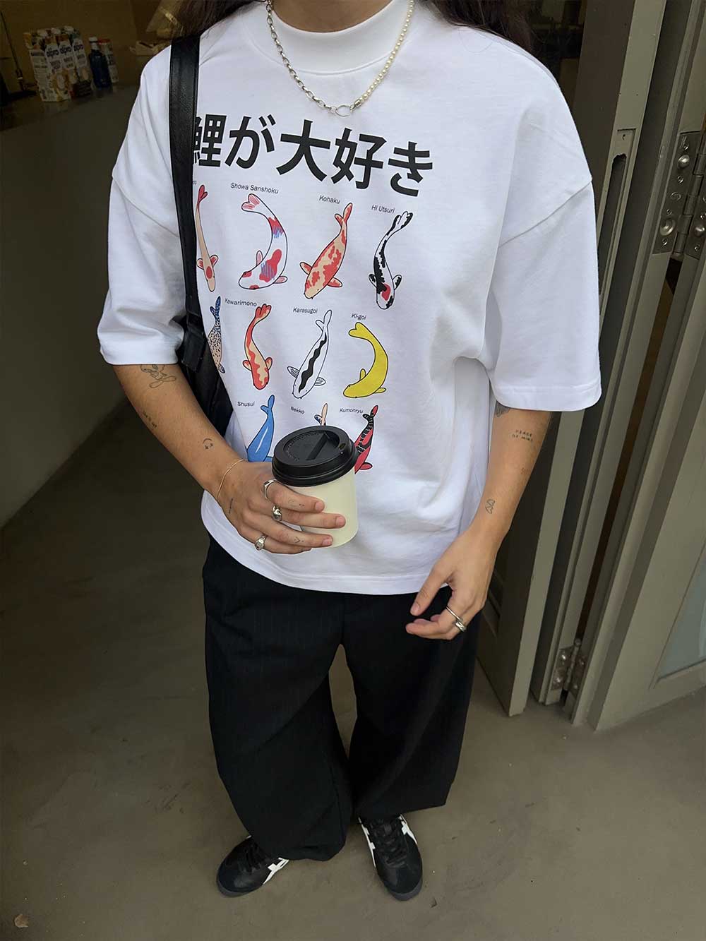 KOI FISH WHITE TEE