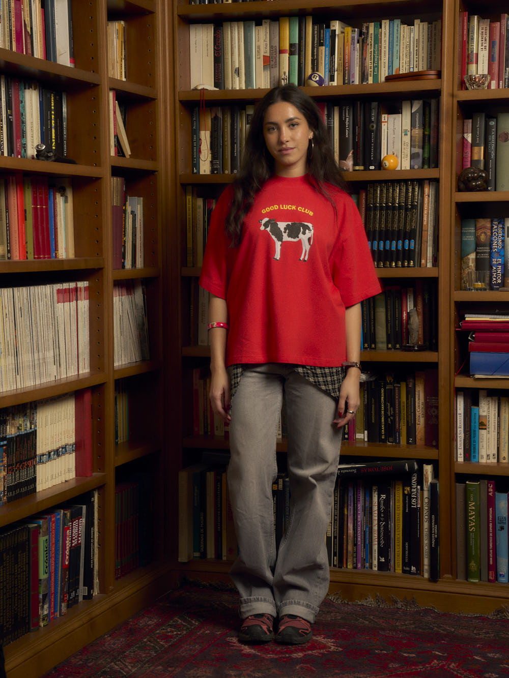 GOOD LUCK CLUB RED TEE