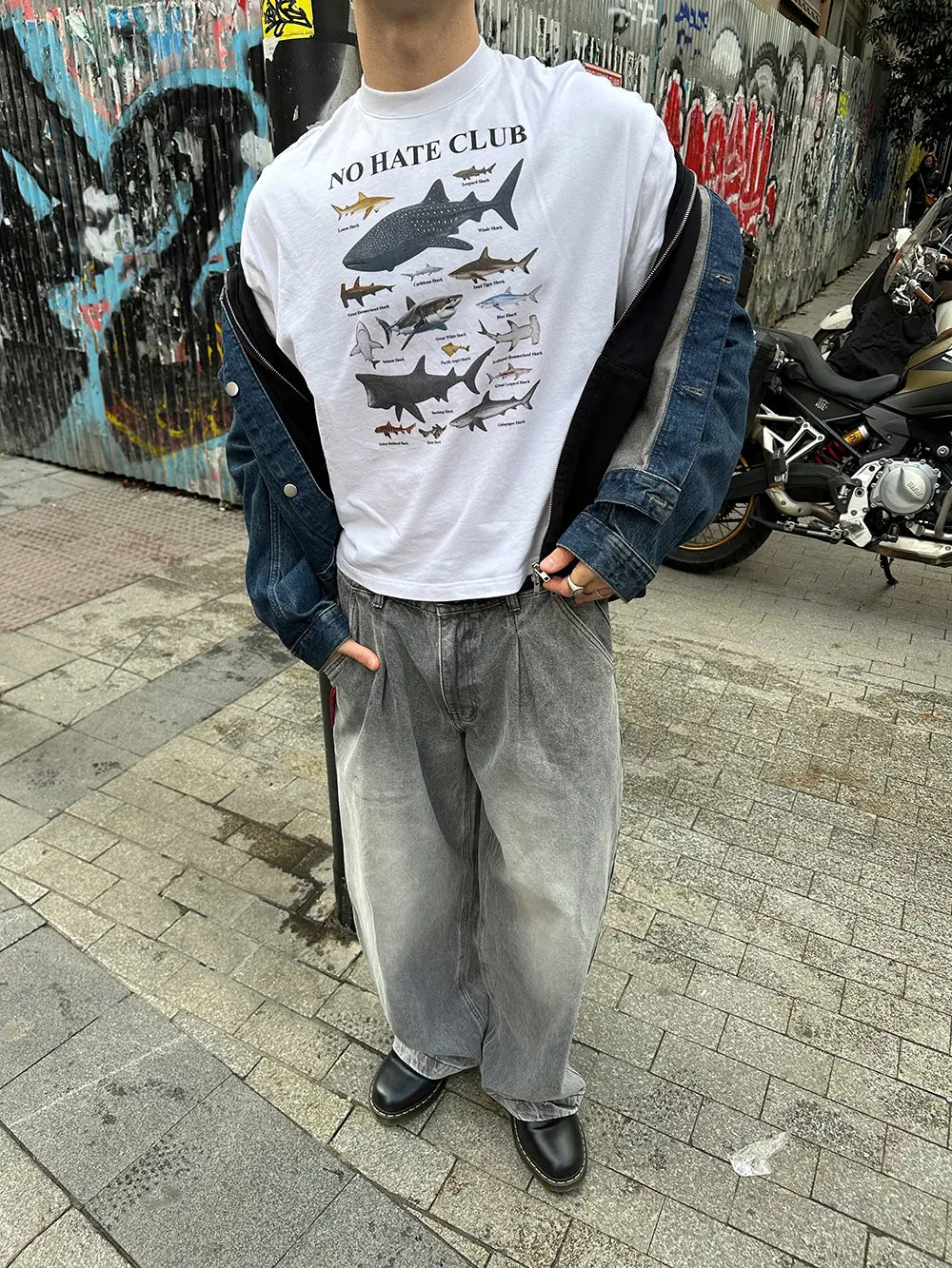 NO HATE CLUB WHITE TEE