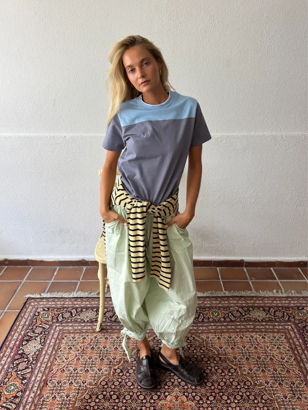 GRANITE SQUARE NECK SLIM TSHIRT