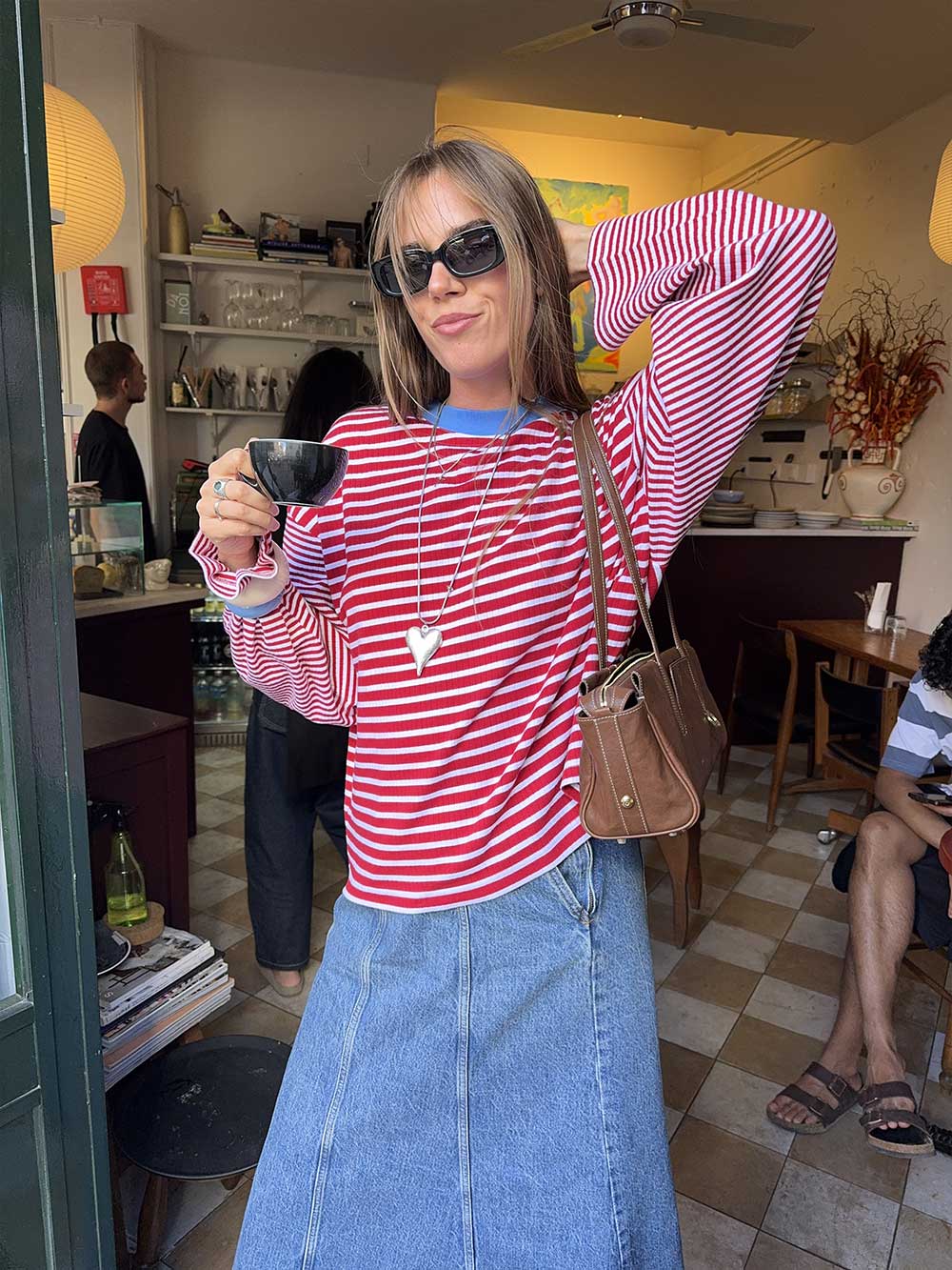 RED STRIPED PULLOVER