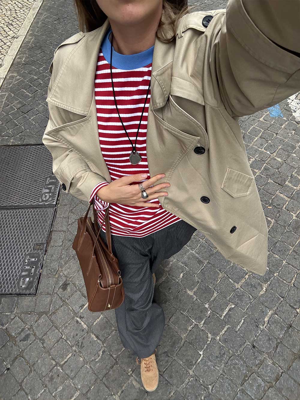 RED STRIPED PULLOVER