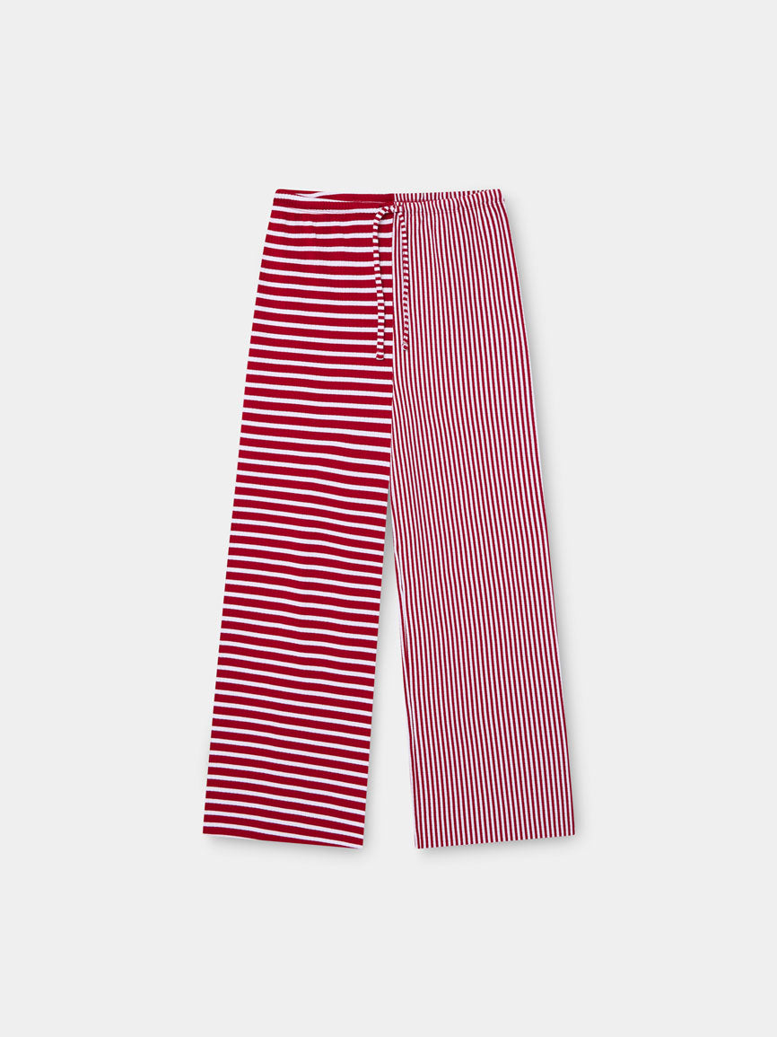 RED STRIPPED PANTS
