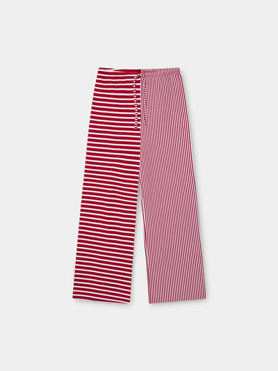 RED STRIPED PANTS
