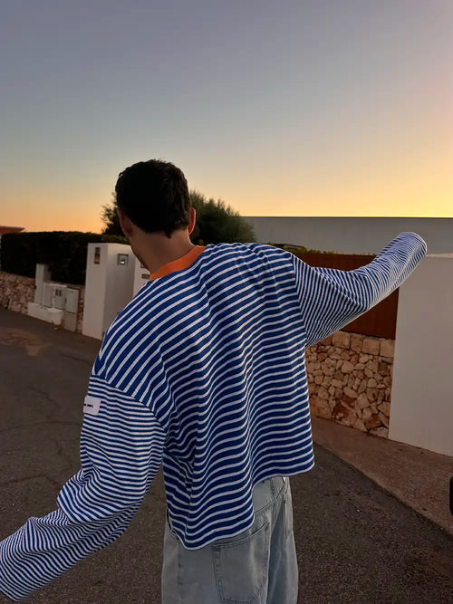 BLUE STRIPED PULLOVER