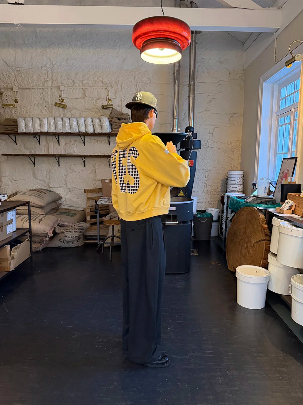 YES YELLOW ZIP HOODIE